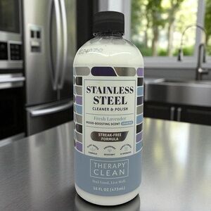Therapy Stainlees Steel Cleaner & Polish 16oz Fingerprint & Residue Remover READ